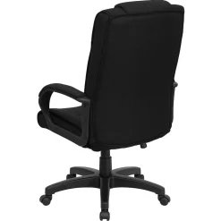 Flash Furniture Jessica Fabric Swivel High Back Executive Office Chair, Black (GO5301BBK)