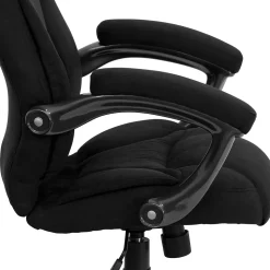 Flash Furniture Jessie Ergonomic Microfiber Swivel High Back Executive Office Chair, Black (GO725BK)