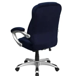 Flash Furniture Jessie Ergonomic Microfiber Swivel High Back Executive Office Chair, Navy Blue (GO725NVY)