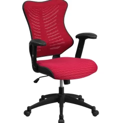 Flash Furniture Kale Ergonomic Mesh Swivel High Back Executive Office Chair, Burgundy (BLZP806BY)