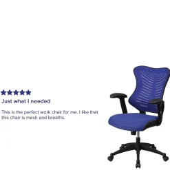 Flash Furniture Kale Ergonomic Mesh Swivel High Back Executive Office Chair, Blue (BLZP806BL)