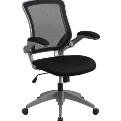 Flash Furniture Kale Ergonomic Mesh Swivel Mid-Back Task Office Chair, Black (BLZP8805BK)