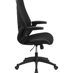 Flash Furniture Kale Ergonomic Mesh Swivel High Back Executive Office Chair, Black (BLZP809BK)