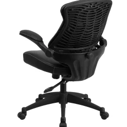 Flash Furniture Kale Ergonomic LeatherSoft Swivel Mid-Back Executive Office Chair, Black (BLZP804)