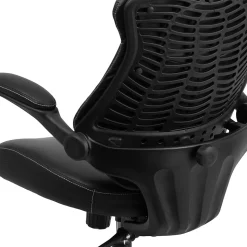 Flash Furniture Kale Ergonomic LeatherSoft Swivel Mid-Back Executive Office Chair, Black (BLZP804)