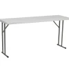 Flash Furniture Kathryn Folding Table, 60" x 18", Granite White (RB1860)