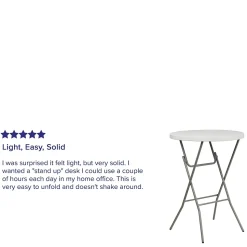 Flash Furniture Kathryn Folding Table, 31.5