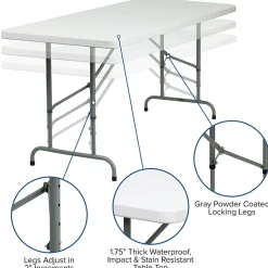 Flash Furniture Kathryn Folding Table, 72