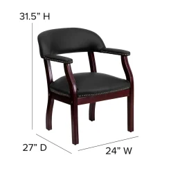 Flash Furniture Leather Conference Chair, Black (BZ105LFBKLEA)