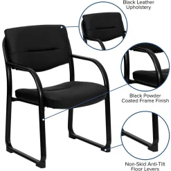 Flash Furniture LeatherSoft Executive Chair, Black (BT-510-LEA-BK-GG)