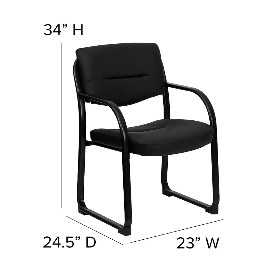 Flash Furniture LeatherSoft Executive Chair, Black (BT-510-LEA-BK-GG)