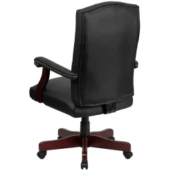 Flash Furniture Martha Washington LeatherSoft Swivel Executive Office Chair, Black (801LLF05BKLEA)