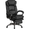 Flash Furniture Martin Ergonomic LeatherSoft Swivel High Back Executive Reclining Office Chair, Black (BT90279H)