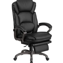 Flash Furniture Martin Ergonomic LeatherSoft Swivel High Back Executive Reclining Office Chair, Black (BT90279H)