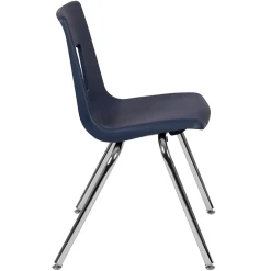 Flash Furniture Mickey Advantage Plastic/Steel Student Stacking Chair, Navy, 4/Pack (ADVSSC18NAVY)