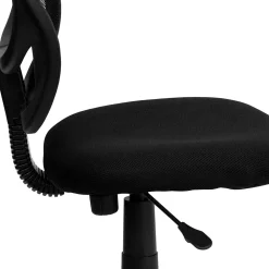 Flash Furniture Neri Armless Ergonomic Mesh Swivel Low Back Task Office Chair, Black (WA3074BK)