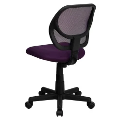 Flash Furniture Neri Armless Ergonomic Mesh Swivel Low Back Task Office Chair, Purple (WA3074PUR)
