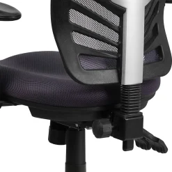 Flash Furniture Nicholas Ergonomic Mesh Swivel Mid-Back Multifunction Executive Office Chair, Dark Gray (HL0001DKGY)