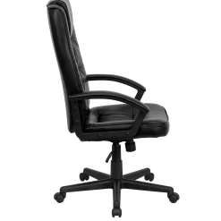 Flash Furniture Nora LeatherSoft Swivel High Back Executive Office Chair, Black (GO7102)