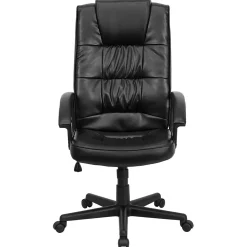 Flash Furniture Nora LeatherSoft Swivel High Back Executive Office Chair, Black (GO7102)