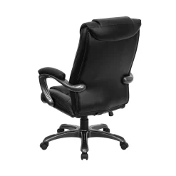 Flash Furniture Oma Ergonomic LeatherSoft Swivel High Back Executive Office Chair, Black (GO7194BBK)