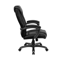 Flash Furniture Oma Ergonomic LeatherSoft Swivel High Back Executive Office Chair, Black (GO7194BBK)