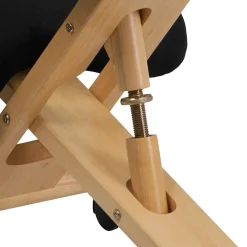 Flash Furniture Posey Armless Ergonomic Fabric/Wood Mobile Kneeling Office Chair, Black (WLSB210)