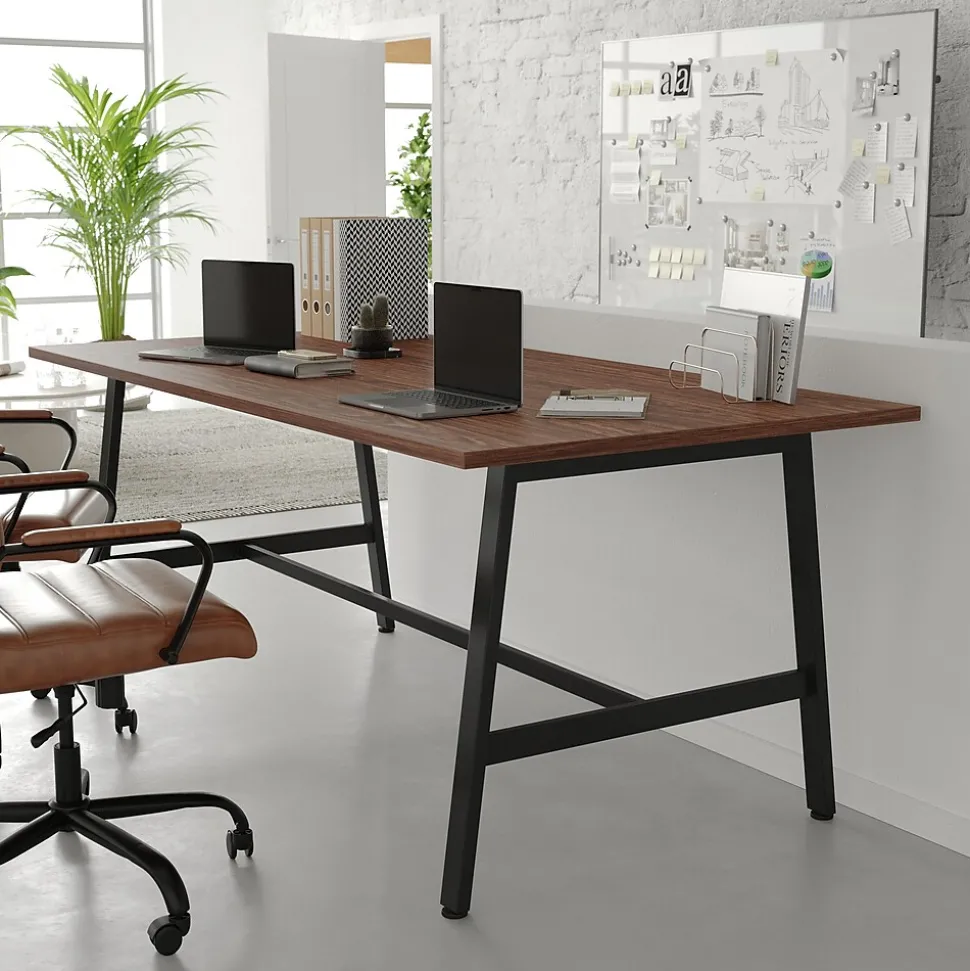 Flash Furniture Redmond 72"W x 36"D Conference Table, Laminate, Walnut (MTM7236WLTABF)
