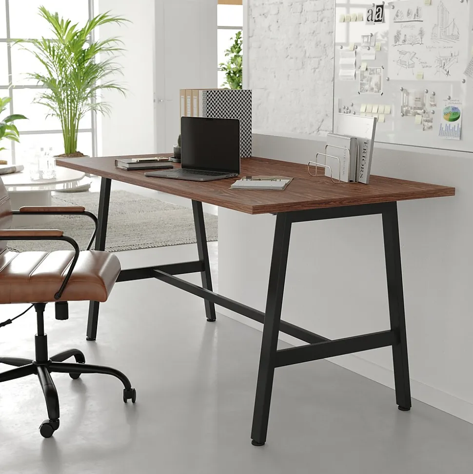 Flash Furniture Redmond 60"W x 30"D Conference Table, Laminate, Walnut (MTM6030WLTABF)