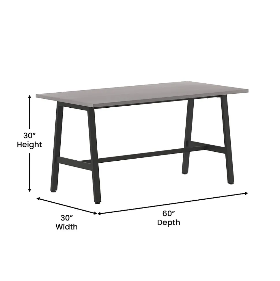 Flash Furniture Redmond 60"W x 30"D Conference Table, Laminate, Gray Oak (MTM6030LTGRYABF)