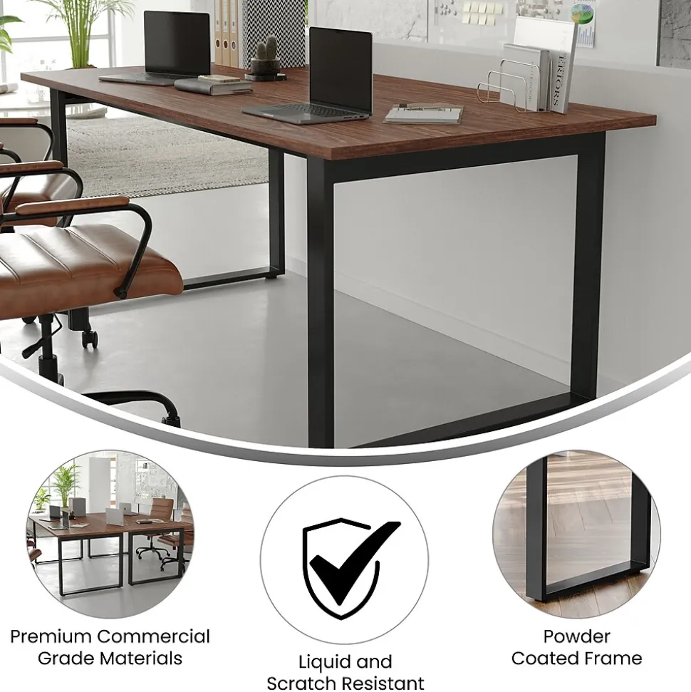 Flash Furniture Redmond 72"W x 36"D Conference Table, Laminate, Walnut (MTM7236WLTUBF)