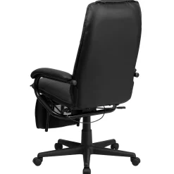 Flash Furniture Robert Ergonomic LeatherSoft Swivel High Back Executive Reclining Office Chair, Black (BT70172BK)