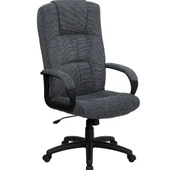 Flash Furniture Rochelle Fabric Swivel High Back Executive Office Chair, Gray (BT9022BK)