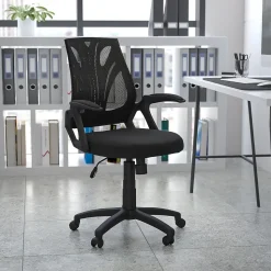 Flash Furniture Sam Ergonomic Mesh Swivel Mid-Back Task Office Chair, Black (GOWY82)