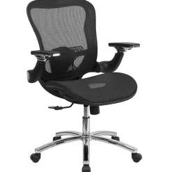 Flash Furniture Sam Ergonomic Mesh Swivel Mid-Back Executive Office Chair, Transparent Black (GOWY87)