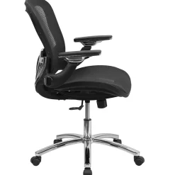 Flash Furniture Sam Ergonomic Mesh Swivel Mid-Back Executive Office Chair, Transparent Black (GOWY87)