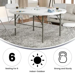 Flash Furniture Scarborough Folding Table, 60.5