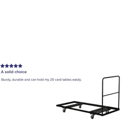 Flash Furniture Steel Folding Table Dolly For Rectangular Folding Tables, Black