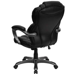 Flash Furniture Stella Ergonomic LeatherSoft Swivel High Back Executive Office Chair, Black (GO901BK)