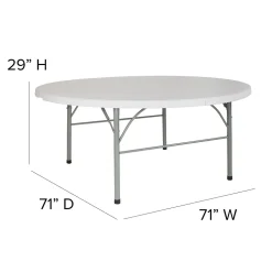 Flash Furniture Stonewall Folding Table, 71
