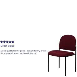 Flash Furniture Tania Fabric Stackable Side Reception Chair, Burgundy (BT5151BY)