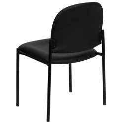 Flash Furniture Tania Vinyl Stackable Side Reception Chair, Black (BT5151VINYL)