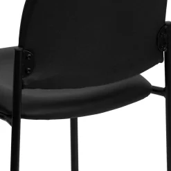 Flash Furniture Tania Vinyl Stackable Side Reception Chair, Black (BT5151VINYL)