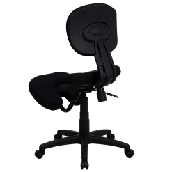 Flash Furniture Tatum Armless Ergonomic Fabric Mobile Kneeling Posture Task Office Chair, Black (WL1430)