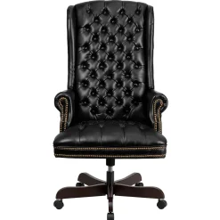 Flash Furniture Turner Ergonomic LeatherSoft Swivel High Back Fully Tufted Executive Office Chair, Black (CI360BK)