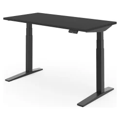 FlexiSpot E7 Pro 55"W Electric Adjustable Chipboard Standing Desk, Black (E7BPRO5528-B)