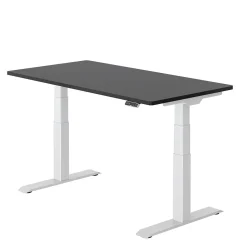 FlexiSpot E7 Series 60"W Electric Adjustable Standing Desk, Black/White (E7W6024B)