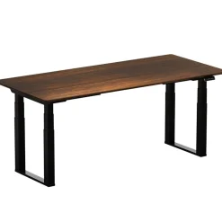 FlexiSpot E7Q 71"W Electric Adjustable Bamboo Top Standing Desk, Black (E7QBR7135LBDB)