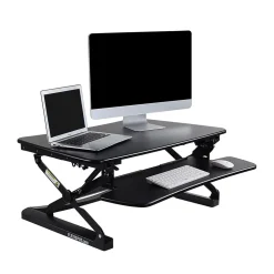 FlexiSpot 35"W Manual Sit-Stand Desk Converter, Black (M2B)