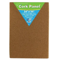 Flipside Cork Board, 36" x 24", Brown, 2/Carton (37024-2)
